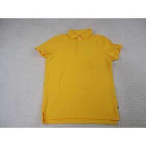 Lee Shirt Mens Large Yellow‎ Polo Casual Button Short Sleeve Collared Uniforms